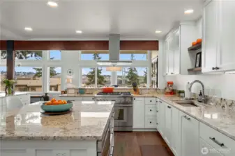 Brand new kitchen with a view.