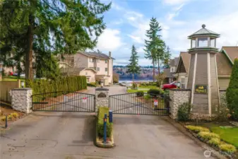 Gated entrance to private community.