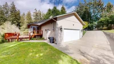 Large lot offers a nice buffer between neighboring homes