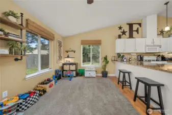A comfortable family area to play with.