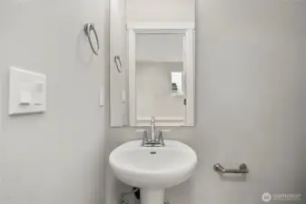 Convenient powder room for your guests.