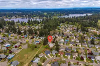 Close to water sport activities.