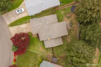 Overhead view of property.