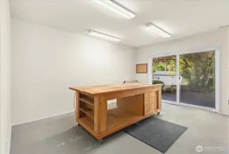 Workshop off of basement rec room