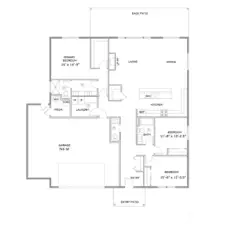 Floor Plan with Large Garage & Open Concept Living
