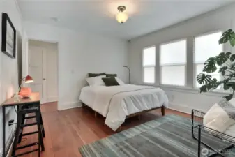 Down stairs Bedroom is nice and big.