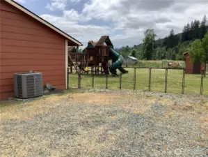 Fully fenced property and separated areas for animals, if needed
