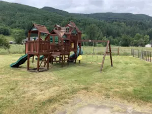 Complete playset built on site, will stay