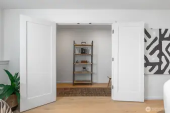 Work-from-home office space or wine room or...you decide!