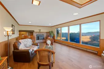 A second fireplace/wood stove keeps you cozy in the family room while enjoying your views on chilly winter days.