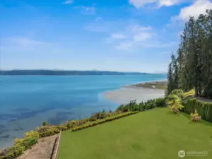 VIEWS of Port Susan looking towards Kayak Point and the Cascade Mountain Range.
