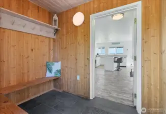 Cedar entry way welcomes you home.