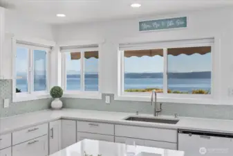 Imagine enjoying your refreshed kitchen and taking in these water views.