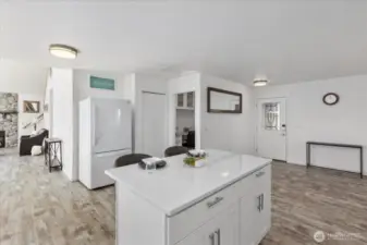 Kitchen looking toward dinning room and living room.