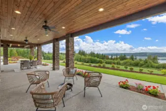 Over 1,000 SF of covered outdoor entertaining space.