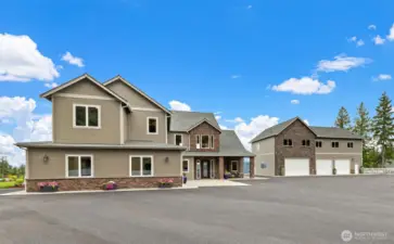5 Acre estate w/ 3 distinct structures - main home, guest home & garage + additional shop. XL driveway w/ brand new pavement - large enough to land a helicopter!