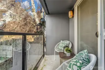 Large covered balcony