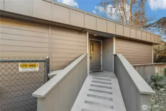 Direct access from parking spot to subject unit. No Stairs or elevator needed