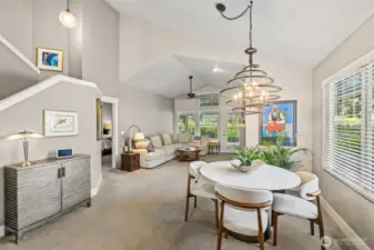 So much natural lighting throughout this home