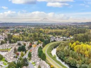 Just steps away from the River walk along the Green River. Located in the Kent Valley.