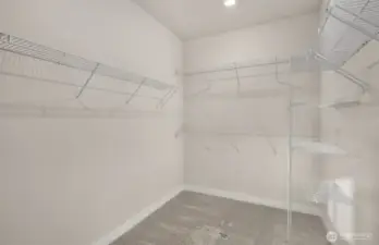 Spacious closet in primary ensuite.