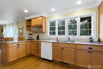 Solid Maple Cabinets.