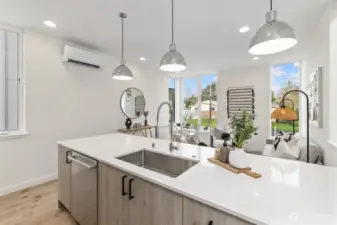 Level II Chief Eat-In Kitchen with Bosch appliances and views.