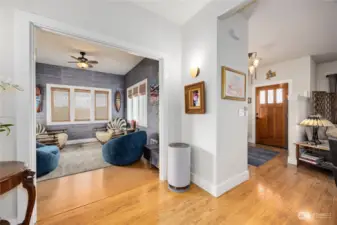 The home features beautiful engineered hardwood floors, and natural cork flooring in the sunroom.