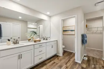 Primary Bath--Photo Disclaimer: Photos are from Noah Model home on Lot 28 and are for informational purposes only. Features, upgrades, colors, and finishes will vary.