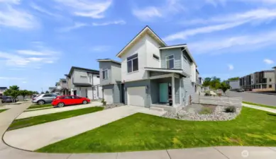 Corner lot gives you more space.