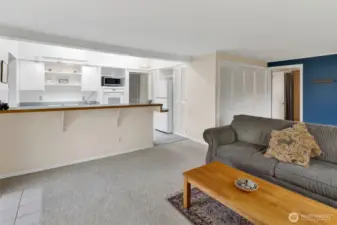 Family room off kitchen