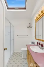 Skylight lights up the room