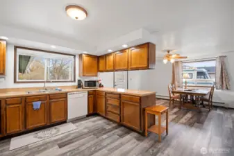 ADU Kitchen has ample storage and easy work space for food prep.