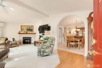As you enter the home.