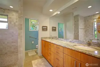 Master Bathroom with soaking tub, large walk in shower