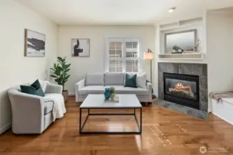 Relax after a blustery day at the lake and cozy up next to the fireplace to tuck into some tea and a favorite book.