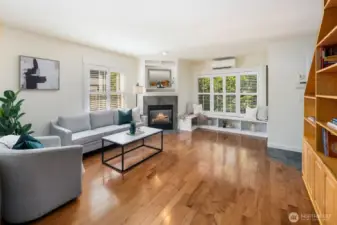 The custom window seat also allows you to perch above the street and watch the world go by.