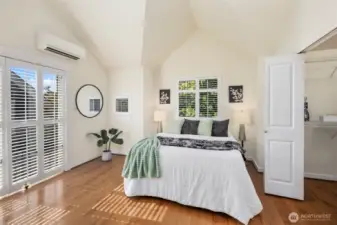 Enjoy waking up to beautiful natural light or shut your shutters to sleep in.