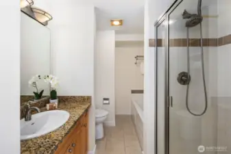 Enjoy a serene bath or refreshing shower in your ensuite.