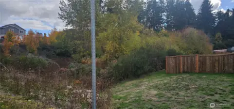 View of the lot from the road