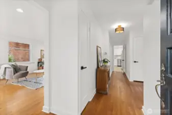 entrance opens to main hallway and living room