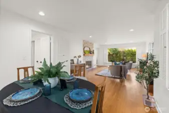 POV from dining area just off entrance to kitchen