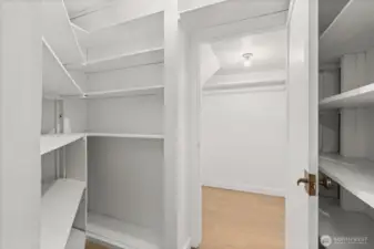 Extra storage area off of basement hallway