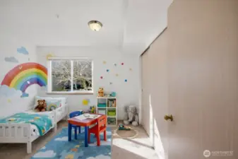 Bedroom has been virtually staged