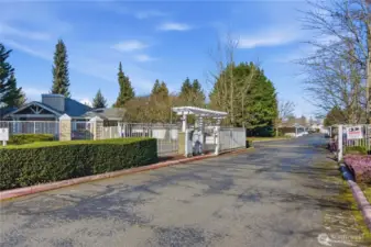 The gated community is locked up after dark providing safety and security for its residents