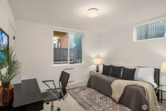 An additional flex space can be found on the second floor- perfect for a home office or hobby room