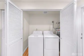 Unit #1 - new washer/dryer and hot water tank