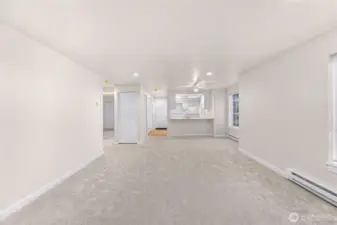 Unit #1 - looking back to front door from slider/deck