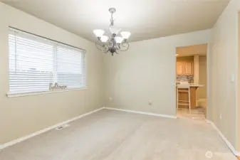 Dining room with direct access to the kitchen