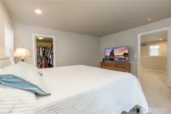 Primary suite includes walk-in closet
